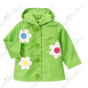 Gymboree Dot Flower Hooded Raincoat